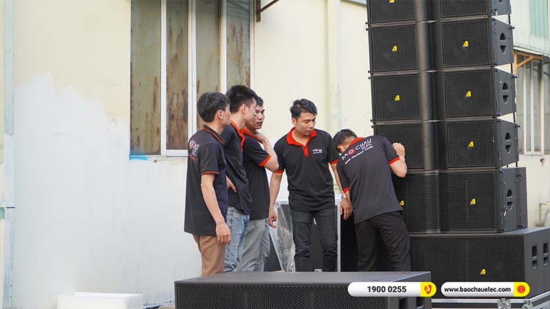 Training kỹ thuật, kiến thức &acirc;m thanh hệ thống d&agrave;n Line Array cho kỹ thuật Bảo Ch&acirc;u Elec