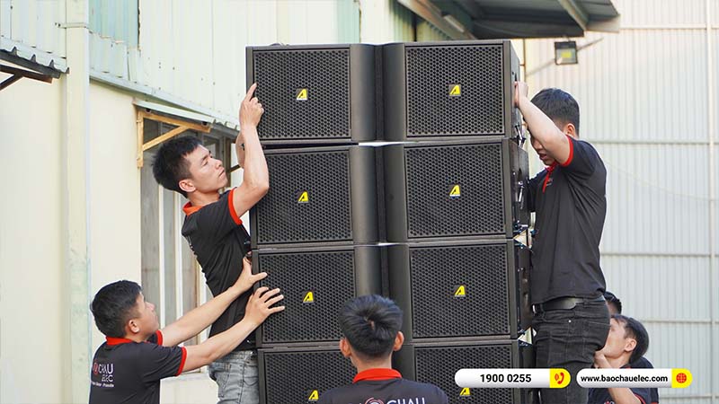 Training kỹ thuật, kiến thức &acirc;m thanh hệ thống d&agrave;n Line Array cho kỹ thuật Bảo Ch&acirc;u Elec
