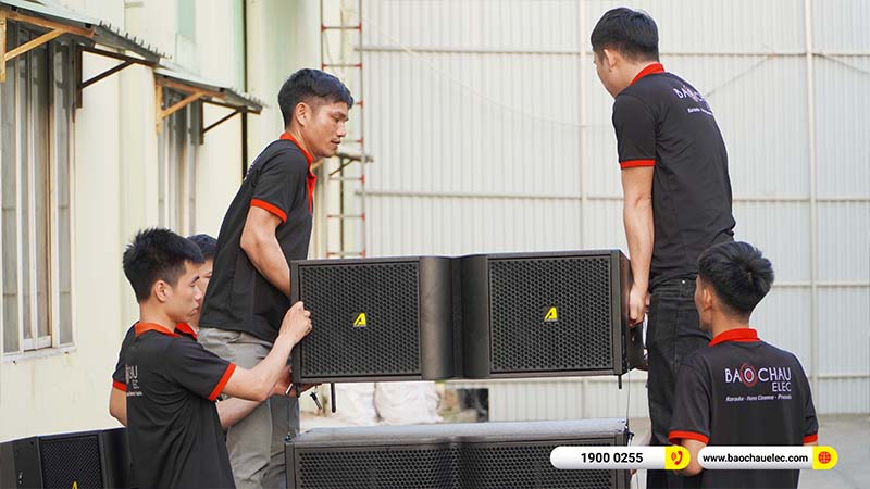 Training kỹ thuật, kiến thức &acirc;m thanh hệ thống d&agrave;n Line Array cho kỹ thuật Bảo Ch&acirc;u Elec