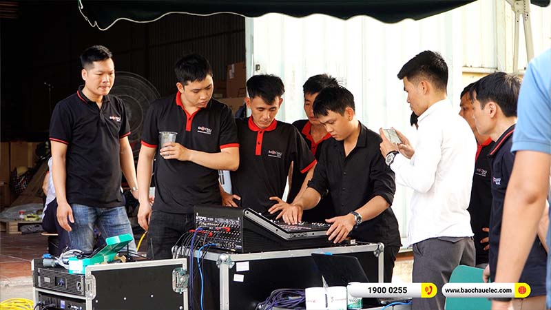 Training kỹ thuật, kiến thức &acirc;m thanh hệ thống d&agrave;n Line Array cho kỹ thuật Bảo Ch&acirc;u Elec