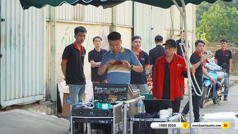 Training kỹ thuật, kiến thức &acirc;m thanh hệ thống d&agrave;n Line Array cho kỹ thuật Bảo Ch&acirc;u Elec