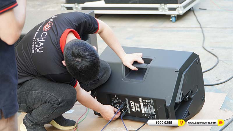 Training kỹ thuật, kiến thức &acirc;m thanh hệ thống d&agrave;n Line Array cho kỹ thuật Bảo Ch&acirc;u Elec