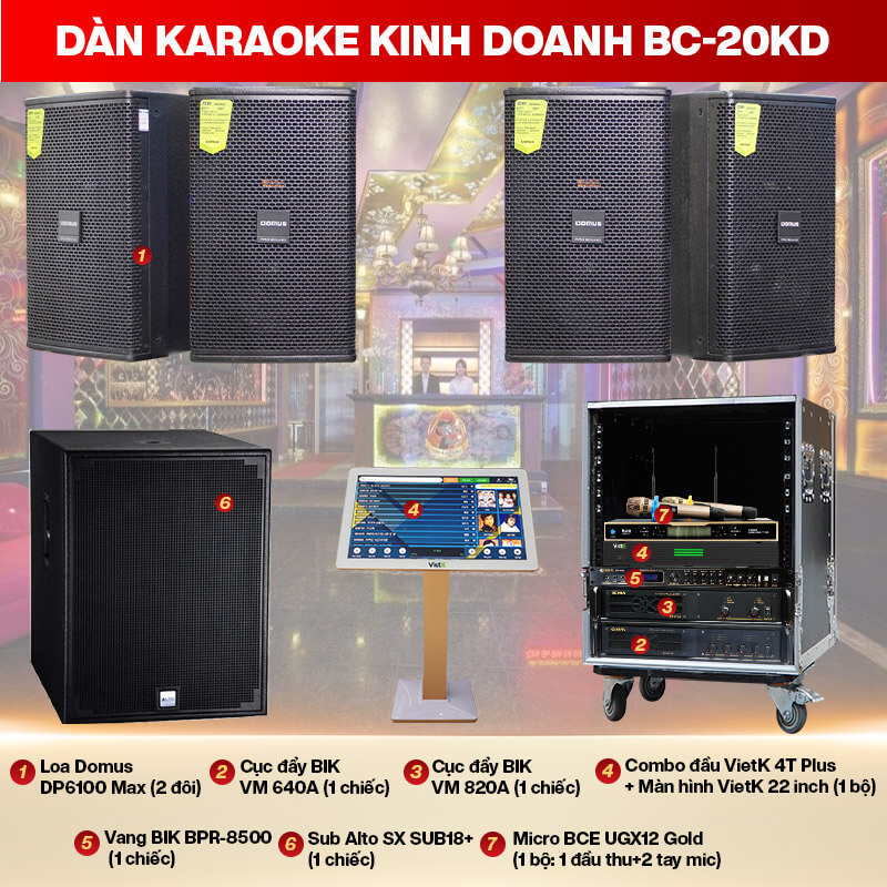 d&agrave;n karaoke kinh doanh BC-20KD