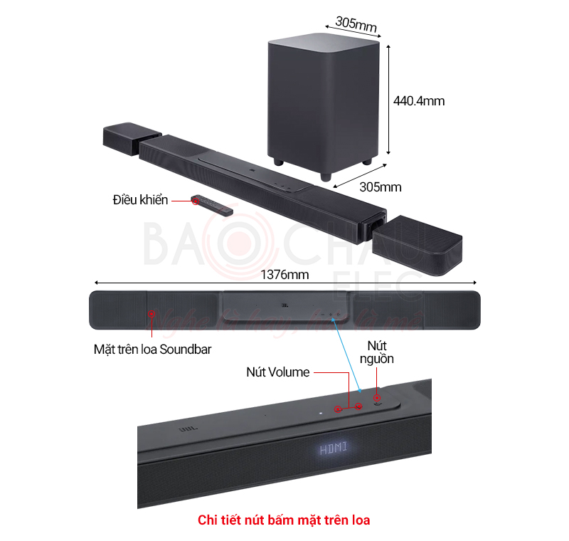 Bộ loa soundbar JBL Bar 1300