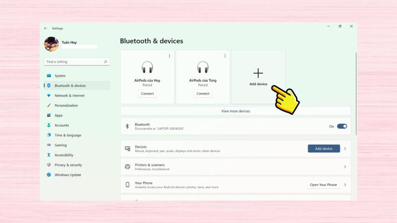 c&aacute;ch kết nối tai nghe Bluetooth