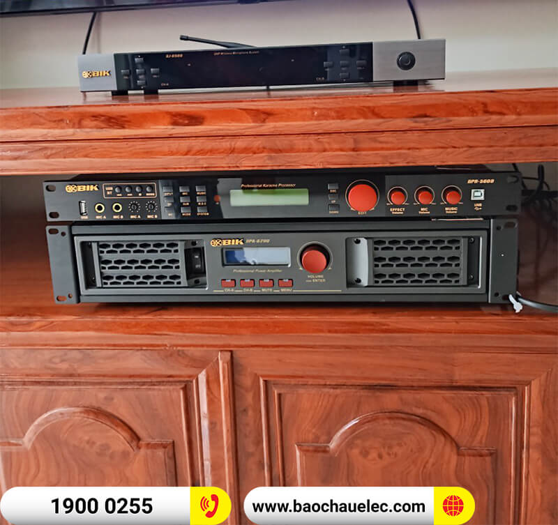 Lắp đặt dàn karaoke BIK cho anh Minh ở Bắc Giang trị giá gần 45 triệu (BIK BSP 412II, VM 620A, BPR-5600, BIK BJ-W25A, BJ-U500)