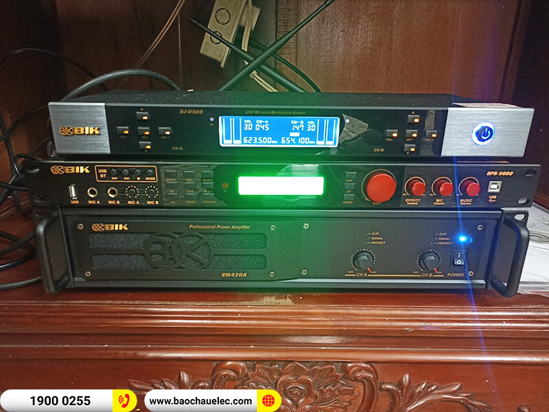 Lắp đặt dàn karaoke trị giá gần 40 triệu cho anh Quyết ở Bắc Giang (BSP 410II, VM 420A, BPR-5600, BJ-W25A, BIK BJ-U500)