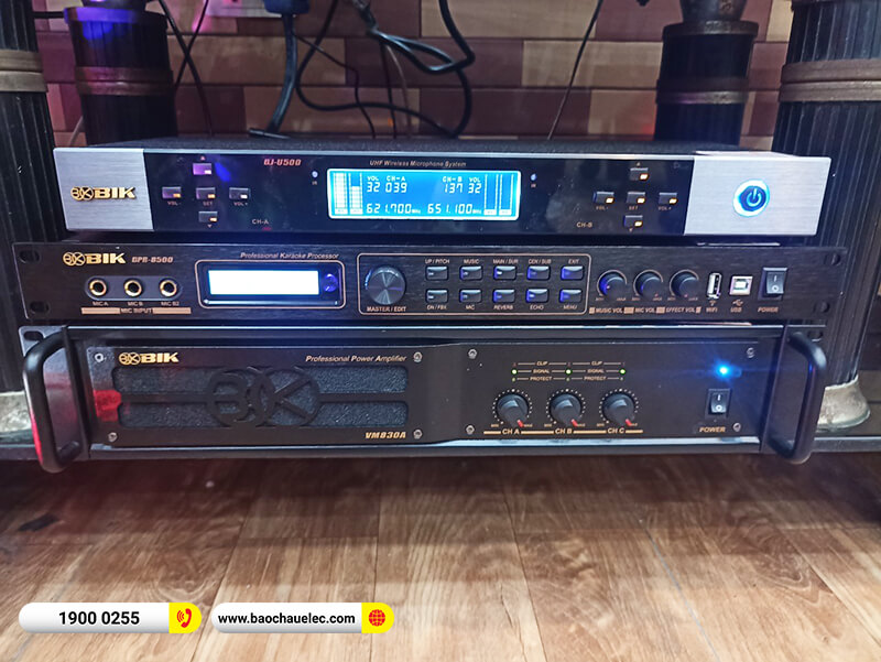 Lắp đặt dàn karaoke trị giá hơn 60 triệu cho anh Thắng tại Bắc Ninh (BMB CSS 1212SE, BIK VM 830A, BIK BPR-8500, BIK BJ-W66Plus, BIK BJ-U500)