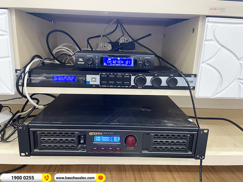 Lắp đặt dàn karaoke trị giá gần 90 triệu cho chị Linh ở Bình Dương (RCF C MAX 4112, BIK BPA-8200, KX180A, A120P, JBL VM300)