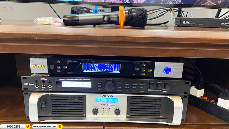 Lắp đặt dàn karaoke cho cô Loan ở Hải Phòng trị giá gần 53 triệu (BIK KSP 8012, AMATE KEY 10, Lenovo KX850, BKSound X5 PLUS, BKSound SW312B)