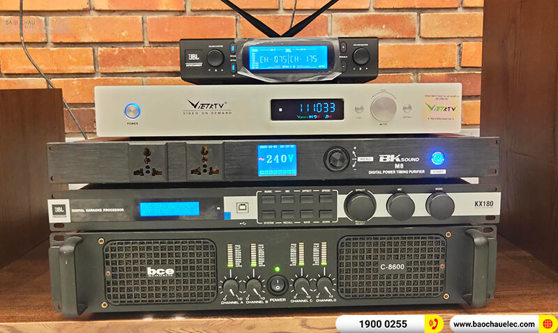 Lắp đặt dàn karaoke trị giá gần 60 triệu cho anh Thụ tại Long Biên - Hà Nội (RCF X-MAX 12, KX180A, VM300, BKSound M8, 12U)
