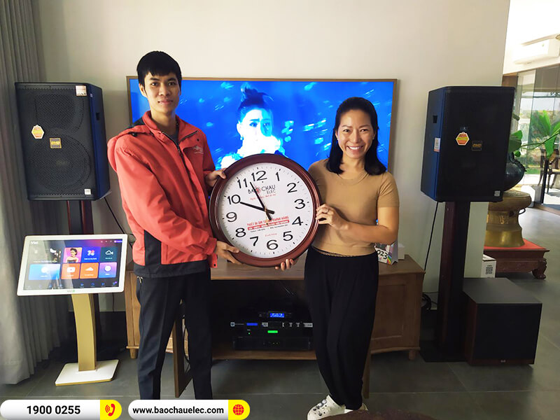 Lắp đặt dàn karaoke trị giá gần 100 triệu cho chị Dương ở Hà Nội (CSS 1212SE, DAD 950, KX180A, JBL A120P, VM300, 4K Plus 4TB, Màn 22inch)