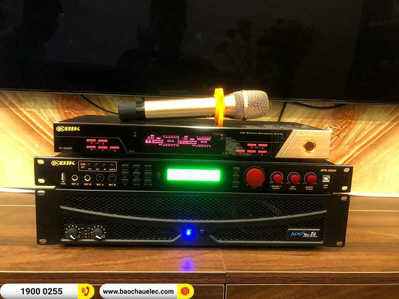 Lắp đặt dàn karaoke trị giá gần 45 triệu cho chú Tâm ở Hà Nội (BMB CSD 880SE, APP Mz-86, BIK BPR-5600, BIK BJ-W25A, BJ-U100)