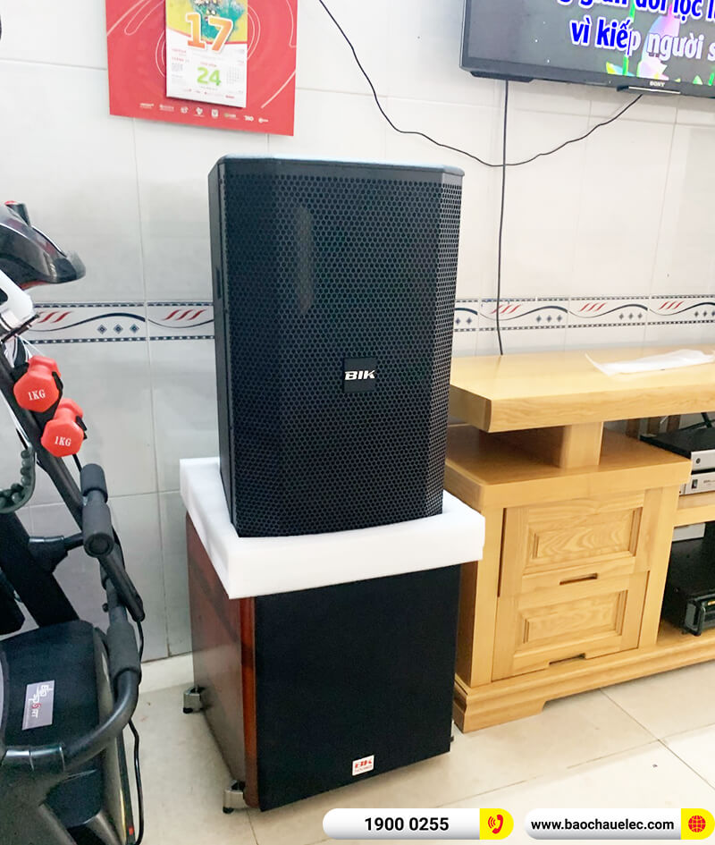 Lắp đặt dàn karaoke trị giá khoảng 36 triệu đồng cho anh Hiền ở TP HCM (BSP 412II, VM 620A, BKSound KX6, SW512-C, BCE UGX12)