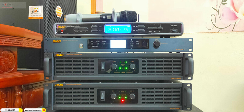 Lắp đặt dàn karaoke BMB trị giá gần 115 triệu cho anh Khuynh ở Hưng Yên (BMB CSS 1212SE, BMB DAD 950, BMB KSP 50, BMB CSW-115, BMB WB-5000)