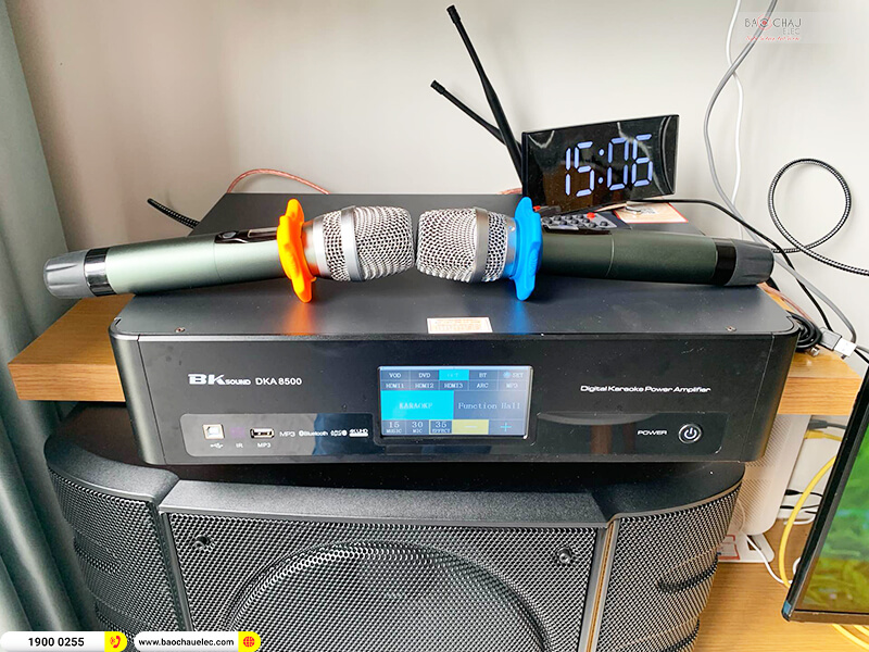 Lắp đặt dàn karaoke, nghe nhạc trị giá khoảng 20 triệu cho anh Quang tại TPHCM (BIK BS-999X, BKSound DKA 8500)