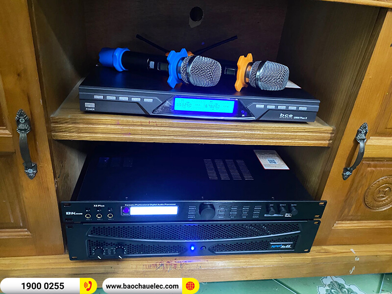 Lắp đặt dàn karaoke trị giá gần 35 triệu đồng cho anh Nghĩa ở Hải Phòng (Denon DP-R312, APP MZ-66, BKSound X5 Plus, SW612-C, U900 Plus X)