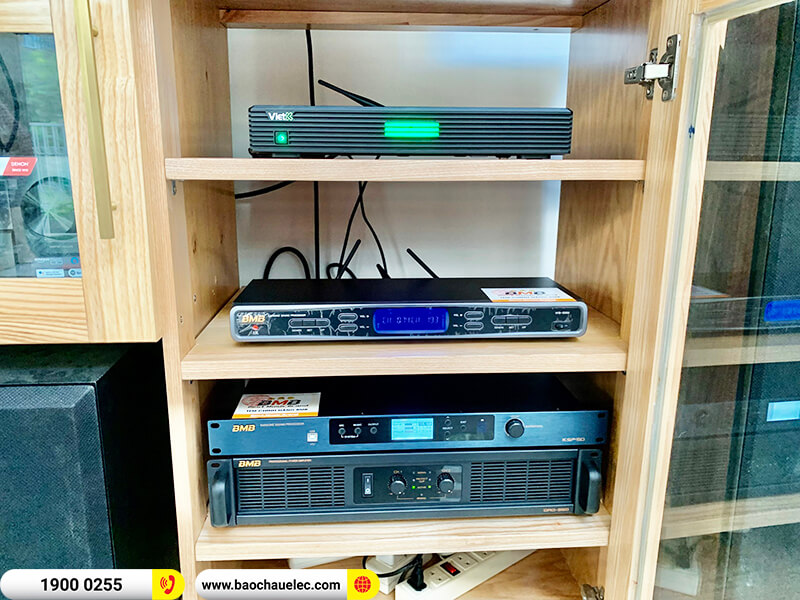 Lắp đặt dàn karaoke trị giá gần 90 triệu cho anh Kiên ở TPHCM (BMB CSV 900SE, DAD 950, KSP 50, WB-5000, 4K Plus 4TB, Màn 22inch)