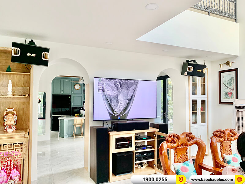Lắp đặt dàn karaoke trị giá gần 90 triệu cho anh Kiên ở TPHCM (BMB CSV 900SE, DAD 950, KSP 50, WB-5000, 4K Plus 4TB, Màn 22inch)