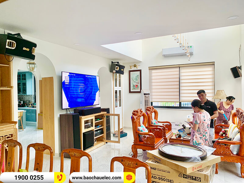 Lắp đặt dàn karaoke trị giá gần 90 triệu cho anh Kiên ở TPHCM (BMB CSV 900SE, DAD 950, KSP 50, WB-5000, 4K Plus 4TB, Màn 22inch)