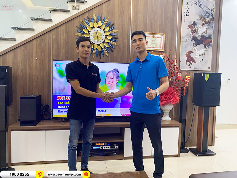 Lắp đặt dàn karaoke trị giá gần 30 triệu cho anh Tiến ở Hải Dương (Domus DP6100 Max, MZ-46, X6 Luxury, SW312C, BJ-U100)
