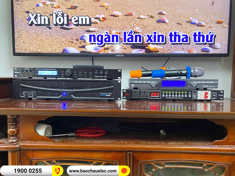 Lắp đặt dàn karaoke trị giá hơn 30 triệu cho anh Triệu ở Hải Phòng (Denon DP-R212, APP MZ-66, BKSound X5 Plus, SW512-B, BCE U900 Plus X)