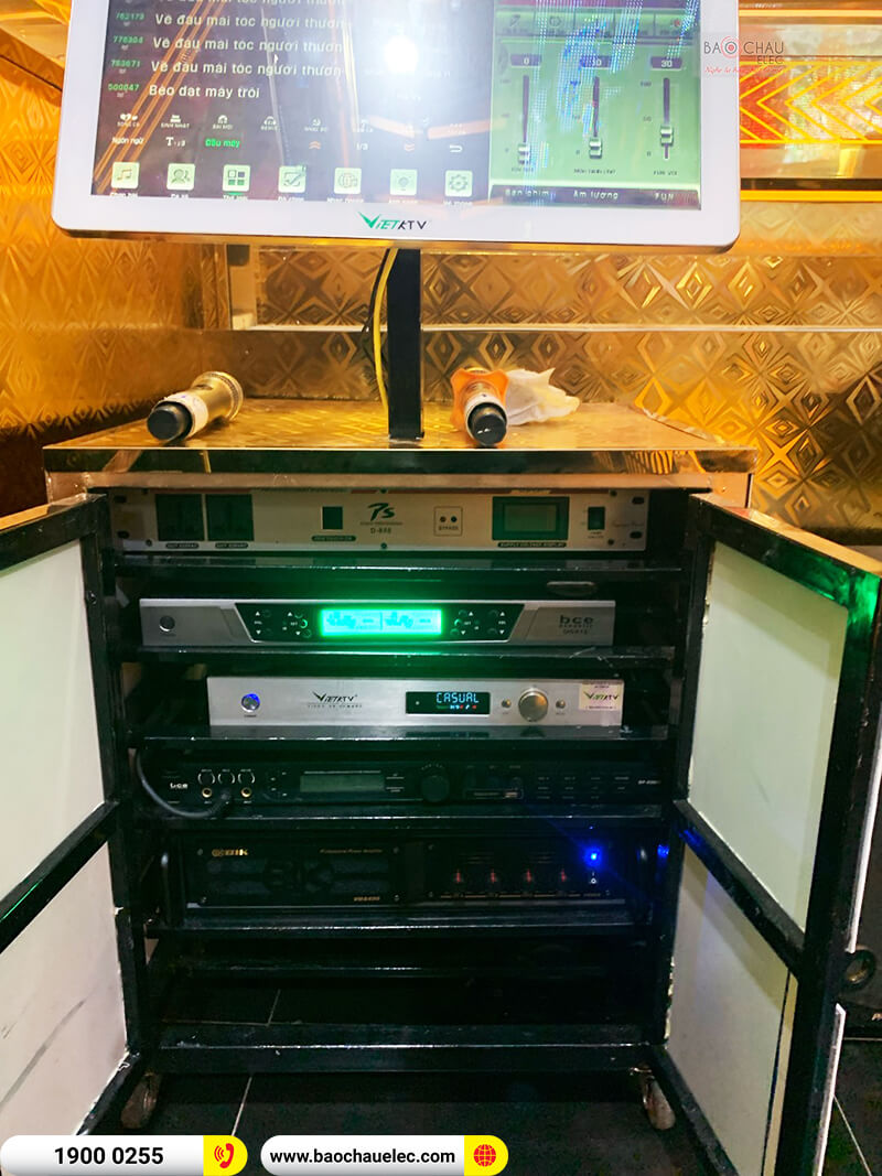 Lắp đặt phòng hát quán karaoke kinh doanh cho anh Thái tại Tiền Giang (Domus DP 6120, BIK VM 640A, Sigma - 18B, IMPACT-X18B, VietK 22 inch)