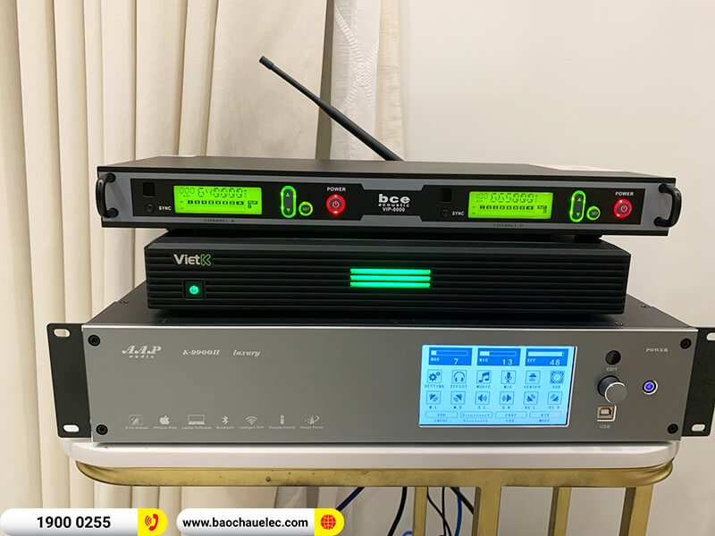 Lắp đặt d&agrave;n karaoke, loa Bose di động trị gi&aacute; hơn 100 triệu đồng cho chị Loan ở TPHCM (Bose L1 Pro16,&nbsp;AAP K9900II Luxury,&nbsp;BCE VIP 6000,&nbsp;4K Plus 4TB,...)