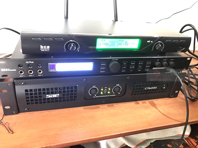 Combo Cục đẩy công suất SAE CT6000 và Vang số BKsound X5 Plus