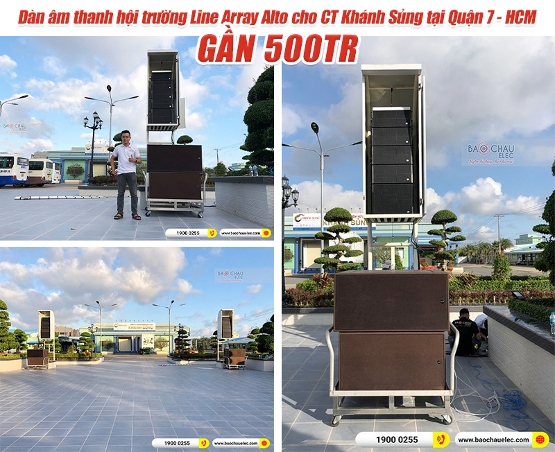 Lắp đặt d&agrave;n &acirc;m thanh Line Array