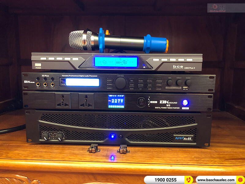 Lắp đặt dàn karaoke hơn 33 triệu cho anh Hòa ở Hà Nội ( DP 6120, AAP Mz66, BKSound X5 plus, SW512-B, BKSound M8, BCE U900 Plus X)