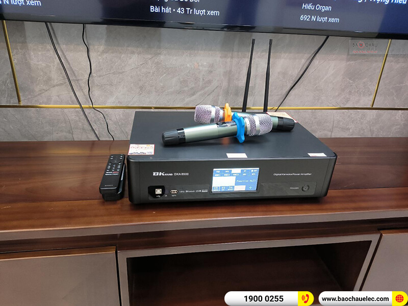 Lắp đặt dàn karaoke cho anh Thắng ở Hà Nội trị giá khoảng 25 triệu đồng (Domus DP6100 Max, BKSound DKA 8500 Black, SW512-B)