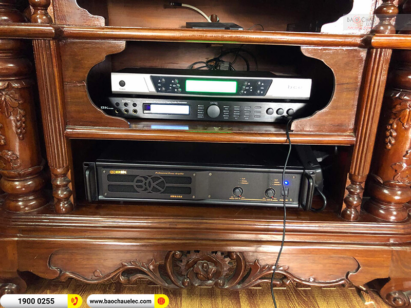 Lắp đặt dàn karaoke trị giá gần 40 triệu cho chị Nguyệt ở Hải Phòng (JBL Pasion 12, BIK VM 620A, BKSound X5 Plus, SW612-B, BCE UGX12)