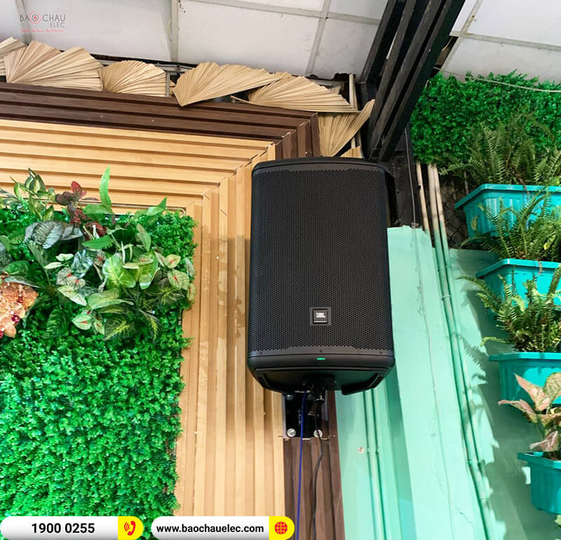 Lắp đặt bộ dàn âm thanh quán cafe anh Tín tại TPHCM (JBL Eon 715, JBL Eon 710, Yamaha MG12XU, Shure SM58-LC)