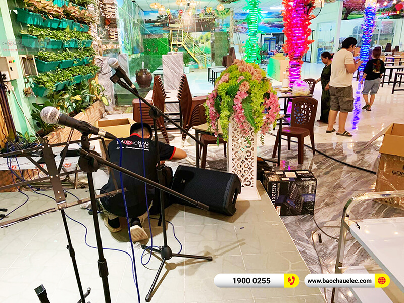 Lắp đặt bộ dàn âm thanh quán cafe anh Tín tại TPHCM (JBL Eon 715, JBL Eon 710, Yamaha MG12XU, Shure SM58-LC)