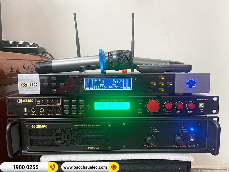 Lắp đặt dàn karaoke trị giá gần 40 triệu cho anh Đạo ở Hà Nội (BSP 410II, VM 620A, BPR-5600, BJ-W25A, BIK BJ-U500)