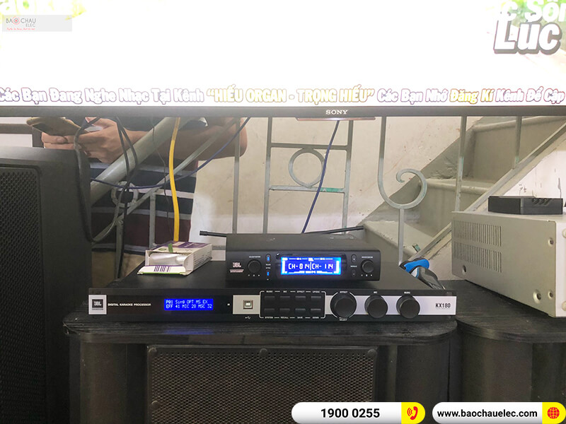 Lắp đặt dàn karaoke gia đình khoảng 55 triệu cho anh Duy Anh tại Hà Nội (JBL PRX ONE, JBL KX180A, JBL VM300)