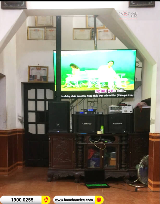Lắp đặt dàn karaoke gia đình khoảng 55 triệu cho anh Duy Anh tại Hà Nội (JBL PRX ONE, JBL KX180A, JBL VM300)
