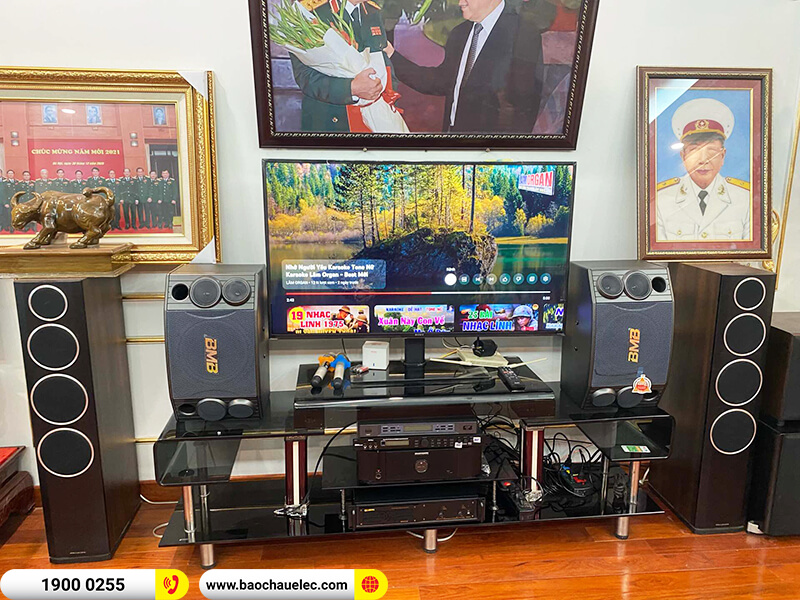 Lắp đặt dàn karaoke trị giá gần 35 triệu cho anh Vỹ ở Hà Nội (BMB CSD 880SE, BIK VM 620A, BKSound X5 Plus, SW512-B)