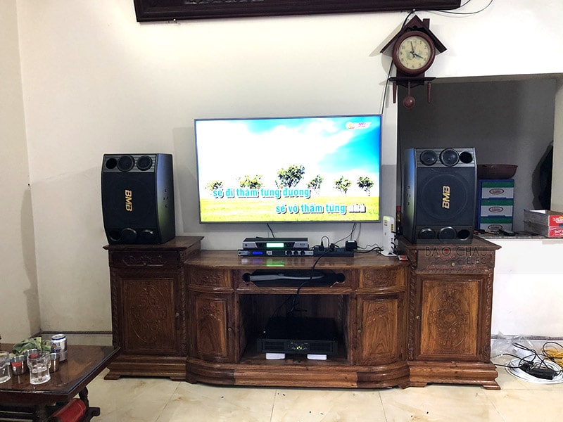Dàn karaoke BMB của gia đình anh Chinh ở Chương Mỹ, HN
