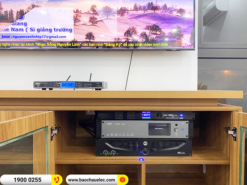 Lắp đặt dàn karaoke trị giá khoảng 110 triệu đồng cho chị Nguyệt ở Hải Phòng (RCF C MAX 4112, IPS 2700, K9900II Luxury, Klipsch SPL-120, WB-5000,...)