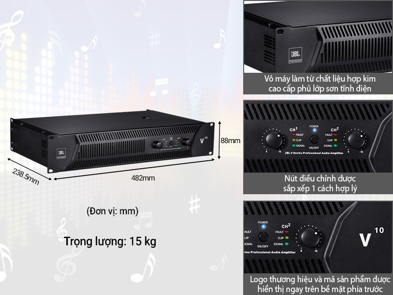 Cục đẩy c&ocirc;ng suất JBL V10