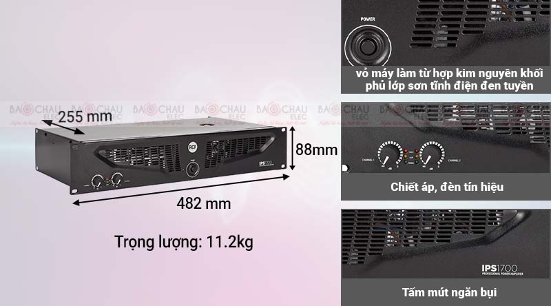 Cục đẩy công suất 2 kênh RCF IPS 1700