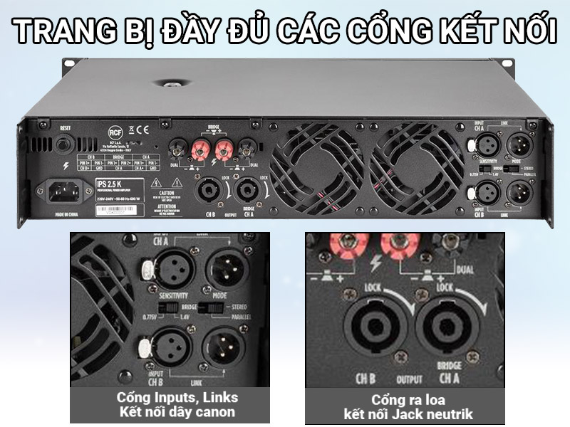 Cục đẩy c&ocirc;ng suất RCF IPS 2.5K 