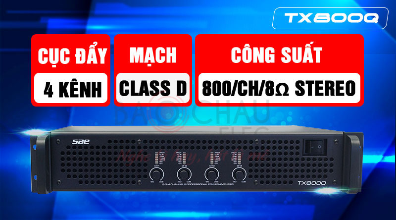 Cục đẩy công suất TX800Q công suất mạnh mẽ