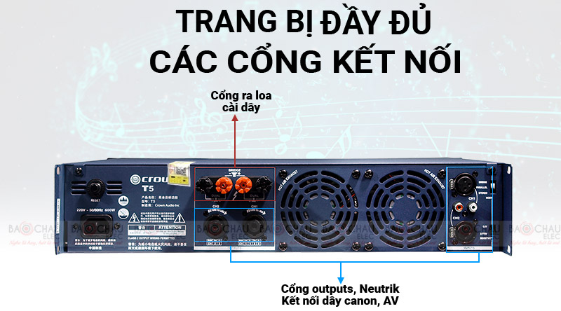 Cục đẩy crown T5 chính hãng giá rẻ