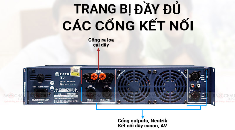 Cục đẩy crown T7 ch&iacute;nh h&atilde;ng gi&aacute; rẻ