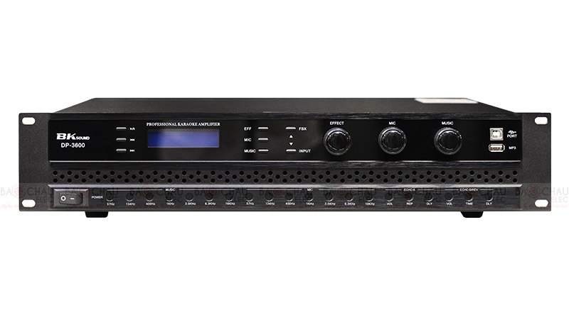 Đẩy liền vang BKSound DP3600 t&iacute;ch hợp nhều t&iacute;nh năng xử l&yacute; &acirc;m thanh th&ocirc;ng minh