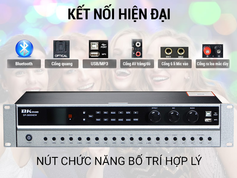 Cục đẩy liền vang BKSound DP3600 New