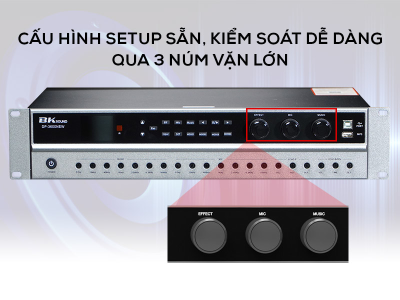 Cục đẩy liền vang BKSound DP3600 New